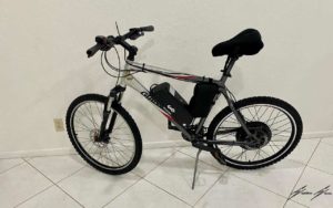This is the bike that we made with cheap electric bike conversion kit